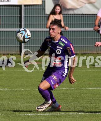 Fussball.  Testspiel. Austria Klagenfurt gegen GAK. Sinan Karweina  (Klagenfurt). Viktring, 8.9.2023.
Foto: Kuess
---
pressefotos, pressefotografie, kuess, qs, qspictures, sport, bild, bilder, bilddatenbank