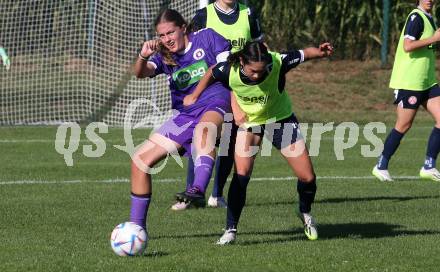 Fussball Frauen. OEFB Cup. SK Austria Klagenfurt gegen GAK.  Alina-Marie Vaschauner  (Austria Klagenfurt). Glanegg, am 10.9.2023.
Foto: Kuess
---
pressefotos, pressefotografie, kuess, qs, qspictures, sport, bild, bilder, bilddatenbank