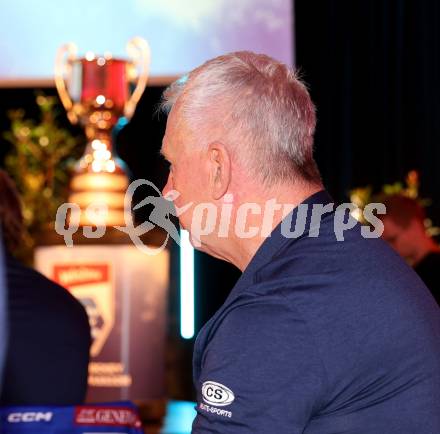 Eishockey. ICE Hockey League. Saisonstart. Pressekonferenz. Rob Daum. Velden, am 12.9.2023.
Foto: Kuess
---
pressefotos, pressefotografie, kuess, qs, qspictures, sport, bild, bilder, bilddatenbank