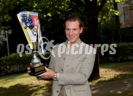 Eishockey. ICE Hockey League. Wahl zum Kaerntner Eishockey Superstar.  Philipp Lindner, (VSV). Velden, am 12.9.2023.
Foto: Kuess
---
pressefotos, pressefotografie, kuess, qs, qspictures, sport, bild, bilder, bilddatenbank