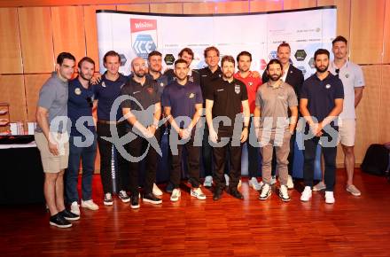 Eishockey. ICE Hockey League. Saisonstart. Pressekonferenz. Spieler. Velden, am 12.9.2023.
Foto: Kuess
---
pressefotos, pressefotografie, kuess, qs, qspictures, sport, bild, bilder, bilddatenbank