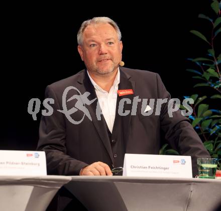 Eishockey. ICE Hockey League. Saisonstart. Pressekonferenz. Christian Feichtinger. Velden, am 12.9.2023.
Foto: Kuess
---
pressefotos, pressefotografie, kuess, qs, qspictures, sport, bild, bilder, bilddatenbank