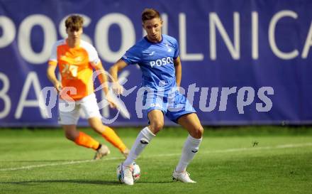 Fussball Kaerntner Liga. SAK gegen Donau.   Izidor Erazem Kamsek  (SAK).  Klagenfurt, am 15.9.2023.
Foto: Kuess
---
pressefotos, pressefotografie, kuess, qs, qspictures, sport, bild, bilder, bilddatenbank