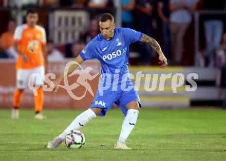 Fussball Kaerntner Liga. SAK gegen Donau.   Marko Gajic  (SAK).  Klagenfurt, am 15.9.2023.
Foto: Kuess
---
pressefotos, pressefotografie, kuess, qs, qspictures, sport, bild, bilder, bilddatenbank