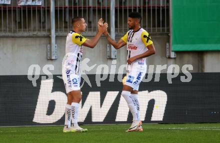 Fussball Bundesliga. SK Austria Klagenfurt gegen LASK.  Torjubel Marin Ljubicic  (LASK).  Klagenfurt, am 16.9.2023.
Foto: Kuess
---
pressefotos, pressefotografie, kuess, qs, qspictures, sport, bild, bilder, bilddatenbank