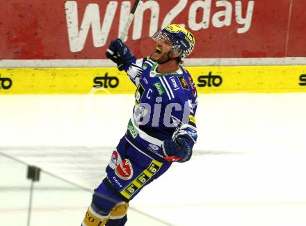 EBEL. Eishockey Bundesliga. EC VSV gegen HC Innsbruck Die Haie.  Torjubel Alexander Rauchenwald   (VSV). Villach, am 22.9.2023
Foto: Kuess
www.qspictures.net
---
pressefotos, pressefotografie, kuess, qs, qspictures, sport, bild, bilder, bilddatenbank