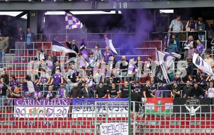 Fussball Bundesliga. SK Austria Klagenfurt gegen SC Austria Lustenau.  Fans  (Klagenfurt).  Klagenfurt, am 23.9.2023.
Foto: Kuess
---
pressefotos, pressefotografie, kuess, qs, qspictures, sport, bild, bilder, bilddatenbank