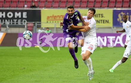 Fussball Bundesliga. SK Austria Klagenfurt gegen SC Austria Lustenau.  Kosmas Gkezos  (Klagenfurt).  Klagenfurt, am 23.9.2023.
Foto: Kuess
---
pressefotos, pressefotografie, kuess, qs, qspictures, sport, bild, bilder, bilddatenbank