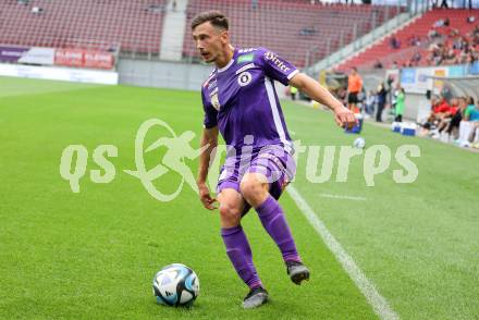 Fussball Bundesliga. SK Austria Klagenfurt gegen SC Austria Lustenau.   Till Schumacher (Klagenfurt).  Klagenfurt, am 23.9.2023.
Foto: Kuess
---
pressefotos, pressefotografie, kuess, qs, qspictures, sport, bild, bilder, bilddatenbank