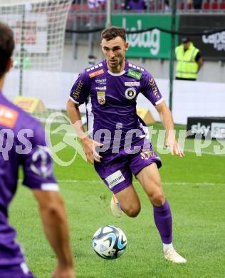 Fussball Bundesliga. SK Austria Klagenfurt gegen SC Austria Lustenau.  Andrew Irving  (Klagenfurt).  Klagenfurt, am 23.9.2023.
Foto: Kuess
---
pressefotos, pressefotografie, kuess, qs, qspictures, sport, bild, bilder, bilddatenbank