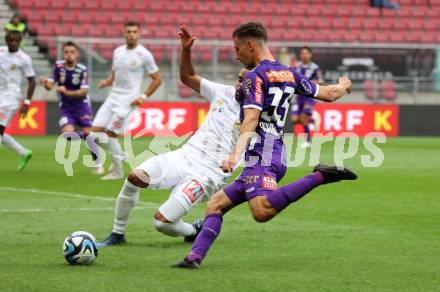 Fussball Bundesliga. SK Austria Klagenfurt gegen SC Austria Lustenau.  Till Schumacher  (Klagenfurt).  Klagenfurt, am 23.9.2023.
Foto: Kuess
---
pressefotos, pressefotografie, kuess, qs, qspictures, sport, bild, bilder, bilddatenbank