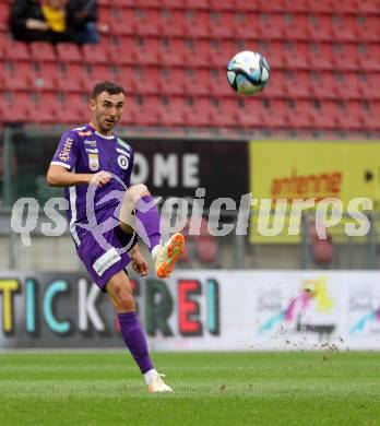 Fussball Bundesliga. SK Austria Klagenfurt gegen SC Austria Lustenau.   Andrew Irving (Klagenfurt).  Klagenfurt, am 23.9.2023.
Foto: Kuess
---
pressefotos, pressefotografie, kuess, qs, qspictures, sport, bild, bilder, bilddatenbank