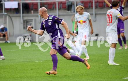 Fussball Bundesliga. SK Austria Klagenfurt gegen FC Red Bull Salzburg.  Torjubel Nicolas Wimmer  (Klagenfurt).  Klagenfurt, am 8.10.2023.
Foto: Kuess
---
pressefotos, pressefotografie, kuess, qs, qspictures, sport, bild, bilder, bilddatenbank