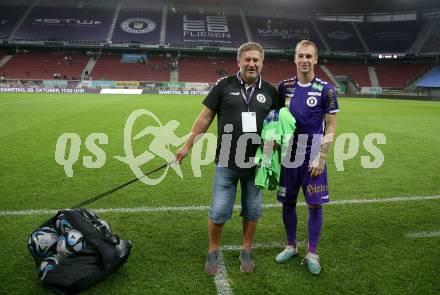 Fussball Bundesliga. SK Austria Klagenfurt gegen FC Red Bull Salzburg.   Dietmar Jaritz, Florian Jaritz  (Klagenfurt).  Klagenfurt, am 8.10.2023.
Foto: Kuess
---
pressefotos, pressefotografie, kuess, qs, qspictures, sport, bild, bilder, bilddatenbank