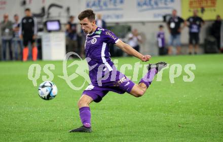 Fussball Bundesliga. SK Austria Klagenfurt gegen FC Red Bull Salzburg.  Till Schumacher  (Klagenfurt).  Klagenfurt, am 8.10.2023.
Foto: Kuess
---
pressefotos, pressefotografie, kuess, qs, qspictures, sport, bild, bilder, bilddatenbank