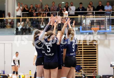 Volleyball. CEV Volleyball Challenge Cup 2024  Women. ATSC Wildcats gegen ZOK UB (SRB).     Jubel (Wildcats). Klagenfurt, am 11.10.2023.
Foto: Kuess
www.qspictures.net
---
pressefotos, pressefotografie, kuess, qs, qspictures, sport, bild, bilder, bilddatenbank