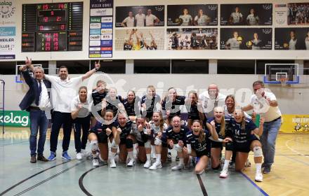 Volleyball. CEV Volleyball Challenge Cup 2024  Women. ATSC Wildcats gegen ZOK UB (SRB).     Jubel (Wildcats). Klagenfurt, am 11.10.2023.
Foto: Kuess
www.qspictures.net
---
pressefotos, pressefotografie, kuess, qs, qspictures, sport, bild, bilder, bilddatenbank