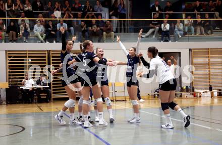 Volleyball. CEV Volleyball Challenge Cup 2024  Women. ATSC Wildcats gegen ZOK UB (SRB).     Jubel (Wildcats). Klagenfurt, am 11.10.2023.
Foto: Kuess
www.qspictures.net
---
pressefotos, pressefotografie, kuess, qs, qspictures, sport, bild, bilder, bilddatenbank