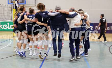 Volleyball. CEV Volleyball Challenge Cup 2024  Women. ATSC Wildcats gegen ZOK UB (SRB).     Jubel (Wildcats). Klagenfurt, am 11.10.2023.
Foto: Kuess
www.qspictures.net
---
pressefotos, pressefotografie, kuess, qs, qspictures, sport, bild, bilder, bilddatenbank