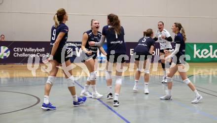 Volleyball. CEV Volleyball Challenge Cup 2024  Women. ATSC Wildcats gegen ZOK UB (SRB).     Jubel  (Wildcats). Klagenfurt, am 11.10.2023.
Foto: Kuess
www.qspictures.net
---
pressefotos, pressefotografie, kuess, qs, qspictures, sport, bild, bilder, bilddatenbank