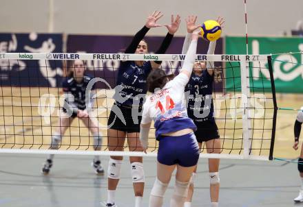 Volleyball. CEV Volleyball Challenge Cup 2024  Women. ATSC Wildcats gegen ZOK UB (SRB).     BAJIC Nikolina, KATZ Isabella (Wildcats). Klagenfurt, am 11.10.2023.
Foto: Kuess
www.qspictures.net
---
pressefotos, pressefotografie, kuess, qs, qspictures, sport, bild, bilder, bilddatenbank