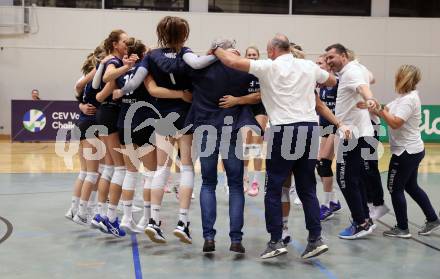 Volleyball. CEV Volleyball Challenge Cup 2024  Women. ATSC Wildcats gegen ZOK UB (SRB).     Jubel (Wildcats). Klagenfurt, am 11.10.2023.
Foto: Kuess
www.qspictures.net
---
pressefotos, pressefotografie, kuess, qs, qspictures, sport, bild, bilder, bilddatenbank