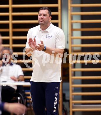 Volleyball. CEV Volleyball Challenge Cup 2024  Women. ATSC Wildcats gegen ZOK UB (SRB).     Trainer Andrej Flajs (Wildcats). Klagenfurt, am 11.10.2023.
Foto: Kuess
www.qspictures.net
---
pressefotos, pressefotografie, kuess, qs, qspictures, sport, bild, bilder, bilddatenbank