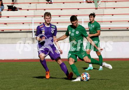 Fussball. Testspiel. SK Austria Klagenfurt gegen DSV Leoben.  Nicolas Binder  (Austria Klagenfurt). Judenburg, 13.10.2023.
Foto: Kuess
---
pressefotos, pressefotografie, kuess, qs, qspictures, sport, bild, bilder, bilddatenbank