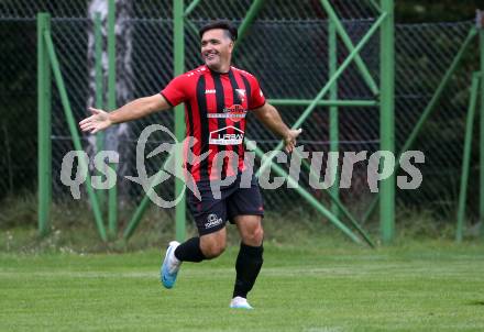 Fussball. 1. Klasse B. Arnoldstein gegen Noetsch.  Torjubel Thomas Gilgenreiner (Noetsch).  Arnoldstein, am 14.10.2023.
Foto: Kuess
---
pressefotos, pressefotografie, kuess, qs, qspictures, sport, bild, bilder, bilddatenbank