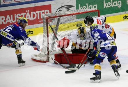 EBEL. Eishockey Bundesliga. EC VSV gegen BEMER Pioneers Vorarlberg.  John Hughes, Benjamin Lanzinger,  (VSV), Alex Caffi, Alexander Pallestrang   (Vorarlberg). Villach, am 14.10.2023
Foto: Kuess
www.qspictures.net
---
pressefotos, pressefotografie, kuess, qs, qspictures, sport, bild, bilder, bilddatenbank