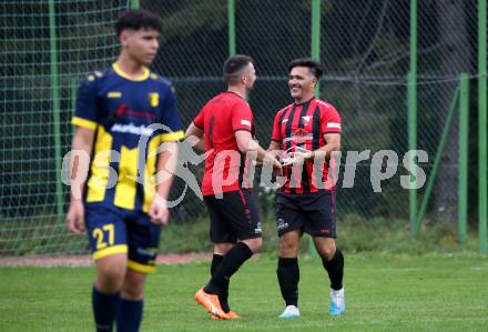 Fussball. 1. Klasse B. Arnoldstein gegen Noetsch.  Torjubel Thomas Gilgenreiner (Noetsch).  Arnoldstein, am 14.10.2023.
Foto: Kuess
---
pressefotos, pressefotografie, kuess, qs, qspictures, sport, bild, bilder, bilddatenbank