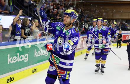 EBEL. Eishockey Bundesliga. EC VSV gegen BEMER Pioneers Vorarlberg.  John Hughes (VSV). Villach, am 14.10.2023
Foto: Kuess
www.qspictures.net
---
pressefotos, pressefotografie, kuess, qs, qspictures, sport, bild, bilder, bilddatenbank