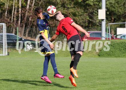 Fussball. 1. Klasse B. Arnoldstein gegen Noetsch. Fabian Ortner  (Arnoldstein),  Elvis Beganovic  (Noetsch).  Arnoldstein, am 14.10.2023.
Foto: Kuess
---
pressefotos, pressefotografie, kuess, qs, qspictures, sport, bild, bilder, bilddatenbank