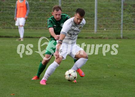 Fussball. Kaerntner Liga. Landskron gegen Koettmannsdorf.   Alexander Reichmann (Landskron),    Adis Ajkic (Koettmannsdorf).  Landskron, 21.10.2023.
Foto: Kuess
www.qspictures.net
---
pressefotos, pressefotografie, kuess, qs, qspictures, sport, bild, bilder, bilddatenbank