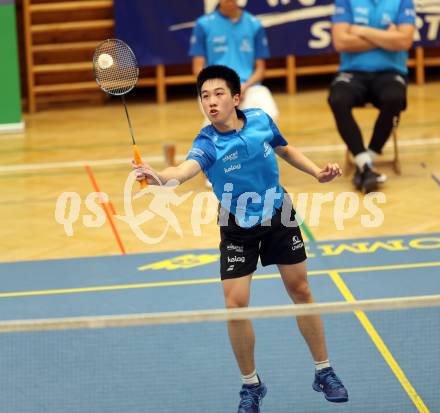 Badminton. ASKOE Kelag Kaernten.  Shangzu Zhan  . Klagenfurt, 15.10.2023
Foto: Kuess
www.qspictures.net
---
pressefotos, pressefotografie, kuess, qs, qspictures, sport, bild, bilder, bilddatenbank