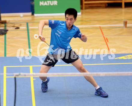 Badminton. ASKOE Kelag Kaernten. Shangzu Zhan  . Klagenfurt, 15.10.2023
Foto: Kuess
www.qspictures.net
---
pressefotos, pressefotografie, kuess, qs, qspictures, sport, bild, bilder, bilddatenbank