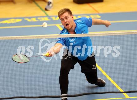 Badminton. ASKOE Kelag Kaernten.  Martin Cerkovnik . Klagenfurt, 15.10.2023
Foto: Kuess
www.qspictures.net
---
pressefotos, pressefotografie, kuess, qs, qspictures, sport, bild, bilder, bilddatenbank