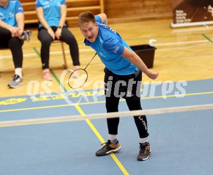 Badminton. ASKOE Kelag Kaernten.  Martin Cerkovnik . Klagenfurt, 15.10.2023
Foto: Kuess
www.qspictures.net
---
pressefotos, pressefotografie, kuess, qs, qspictures, sport, bild, bilder, bilddatenbank