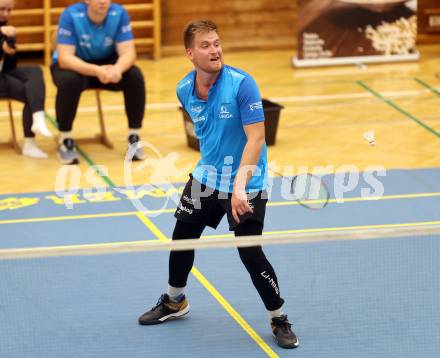 Badminton. ASKOE Kelag Kaernten.  Martin Cerkovnik . Klagenfurt, 15.10.2023
Foto: Kuess
www.qspictures.net
---
pressefotos, pressefotografie, kuess, qs, qspictures, sport, bild, bilder, bilddatenbank