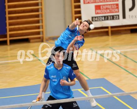 Badminton. ASKOE Kelag Kaernten.  Shangzu Zhan, Felix Steinwender . Klagenfurt, 15.10.2023
Foto: Kuess
www.qspictures.net
---
pressefotos, pressefotografie, kuess, qs, qspictures, sport, bild, bilder, bilddatenbank