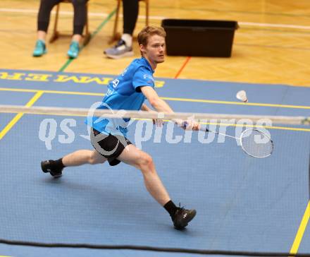 Badminton. ASKOE Kelag Kaernten.  Lukas Steinwender . Klagenfurt, 15.10.2023
Foto: Kuess
www.qspictures.net
---
pressefotos, pressefotografie, kuess, qs, qspictures, sport, bild, bilder, bilddatenbank