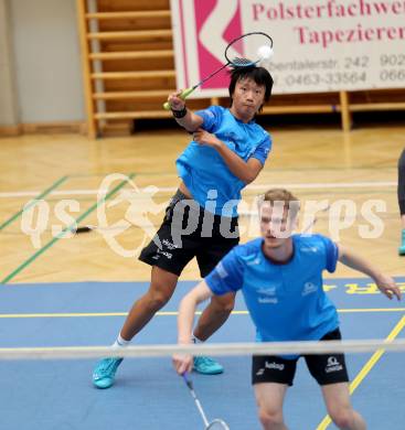 Badminton. ASKOE Kelag Kaernten.  Felix Steinwender, Shangzu Zhan. Klagenfurt, 15.10.2023
Foto: Kues
www.qspictures.net
---
pressefotos, pressefotografie, kuess, qs, qspictures, sport, bild, bilder, bilddatenbank