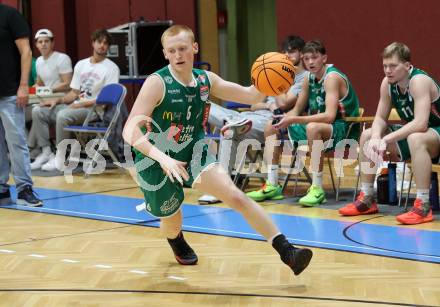 Basketball 2. Liga 2023/2024. Grunddurchgang 4. Runde.  KOS Celovec gegen Future Team Steiermark. Lorenz Breitenberger  (Steiermark). Klagenfurt, am 26.10.2023.
Foto: Kuess
www.qspictures.net
---
pressefotos, pressefotografie, kuess, qs, qspictures, sport, bild, bilder, bilddatenbank