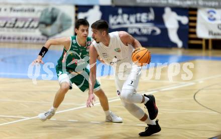 Basketball 2. Liga 2023/2024. Grunddurchgang 4. Runde.  KOS Celovec gegen Future Team Steiermark. Stefan Blazevic (KOS). Klagenfurt, am 26.10.2023.
Foto: Kuess
www.qspictures.net
---
pressefotos, pressefotografie, kuess, qs, qspictures, sport, bild, bilder, bilddatenbank