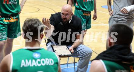 Basketball 2. Liga 2023/2024. Grunddurchgang 4. Runde.  KOS Celovec gegen Future Team Steiermark. Trainer Dimitris Sarikas  (Steiermark). Klagenfurt, am 26.10.2023.
Foto: Kuess
www.qspictures.net
---
pressefotos, pressefotografie, kuess, qs, qspictures, sport, bild, bilder, bilddatenbank