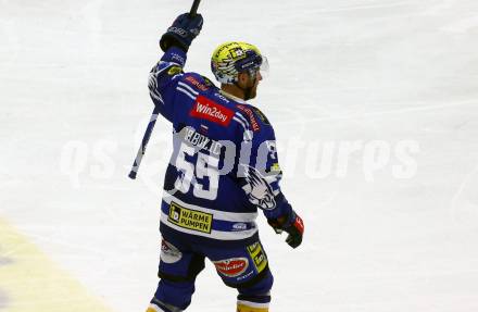 EBEL. Eishockey Bundesliga. EC VSV gegen Black Wings Linz.  Torjubel Robert Sabolic,  (VSV). Villach, am 27.10.2023
Foto: Kuess
www.qspictures.net
---
pressefotos, pressefotografie, kuess, qs, qspictures, sport, bild, bilder, bilddatenbank