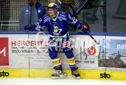 EBEL. Eishockey Bundesliga. EC VSV gegen Black Wings Linz.  Torjubel Benjamin Lanzinger (VSV), Villach, am 27.10.2023
Foto: Kuess
www.qspictures.net
---
pressefotos, pressefotografie, kuess, qs, qspictures, sport, bild, bilder, bilddatenbank