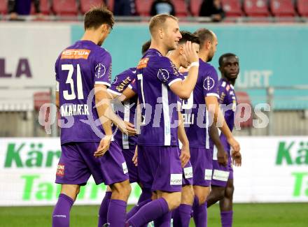 Fussball Bundesliga. SK Austria Klagenfurt gegen WSG Tirol.  Torjubel Florian Jaritz (Klagenfurt). Klagenfurt, am 28.10.2023.
Foto: Kuess
www.qspictures.net
---
pressefotos, pressefotografie, kuess, qs, qspictures, sport, bild, bilder, bilddatenbank