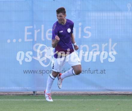 Fussball Kaerntner Liga. SK Austria Klagenfurt gegen SAK. Torjubel Nemanja Pavicevic (Austria Klagenfurt),  Klagenfurt, am 28.10.2023.
Foto: Kuess
---
pressefotos, pressefotografie, kuess, qs, qspictures, sport, bild, bilder, bilddatenbank