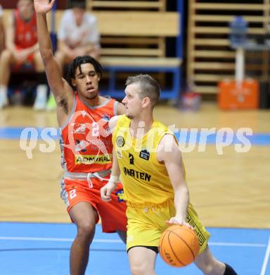 Basketball  2023/2024. Basketball Austria Cup.  Woerthersee Piraten gegen Traiskirchen Lions.  Jernej Andolsek Heine (Piraten),  Obinna Anthony Ndukwe (Traiskirchen). Klagenfurt, am 28.10.2023.
Foto: Kuess
www.qspictures.net
---
pressefotos, pressefotografie, kuess, qs, qspictures, sport, bild, bilder, bilddatenbank